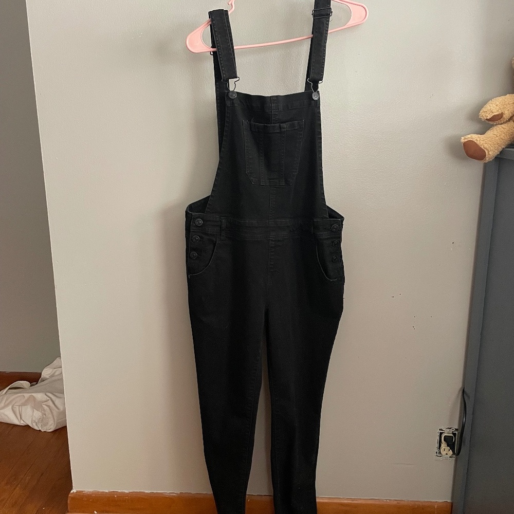 Wallflower Denim Streich Overalls Size XL Black